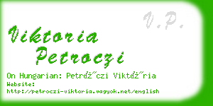 viktoria petroczi business card